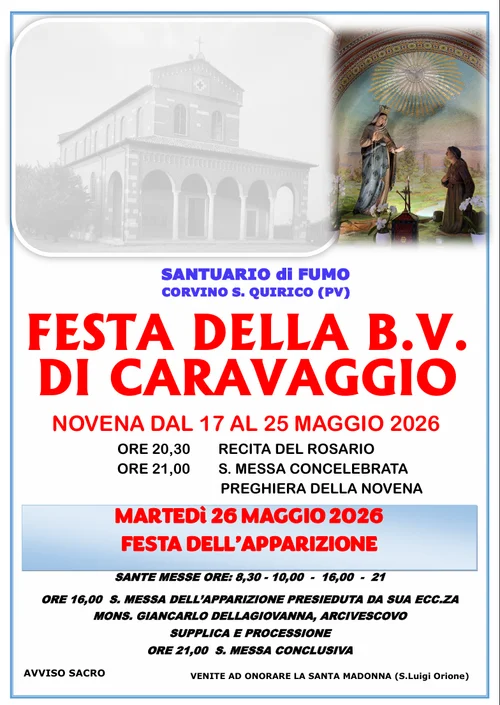 Locandina della Festa Patronale del 26 maggio 2026